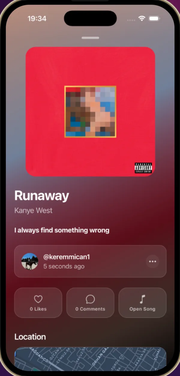 TuneSpot screen