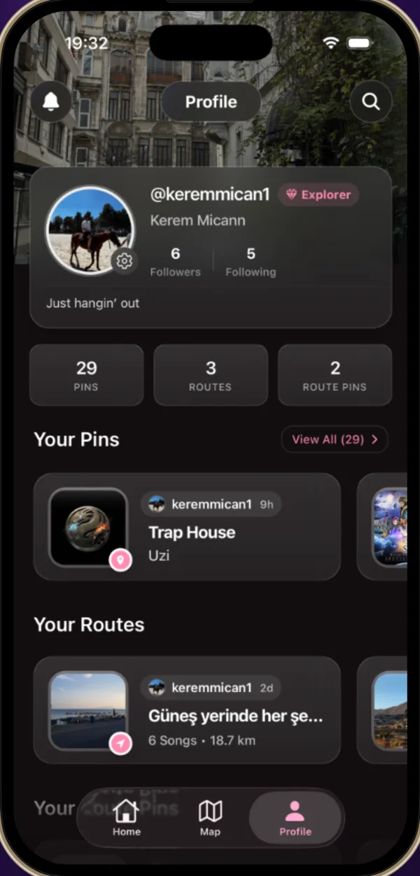 TuneSpot screen